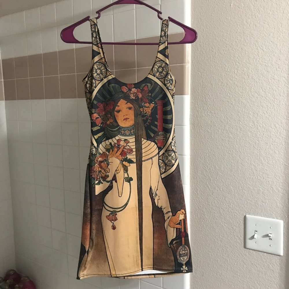 Mucha La Trappistine Bodycon Dress - size small